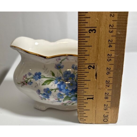 Royal Albert Bone China Forget-Me-Not Creamer Sugar Bowl Tea Cup Snack Plate Set - Picture 13 of 16